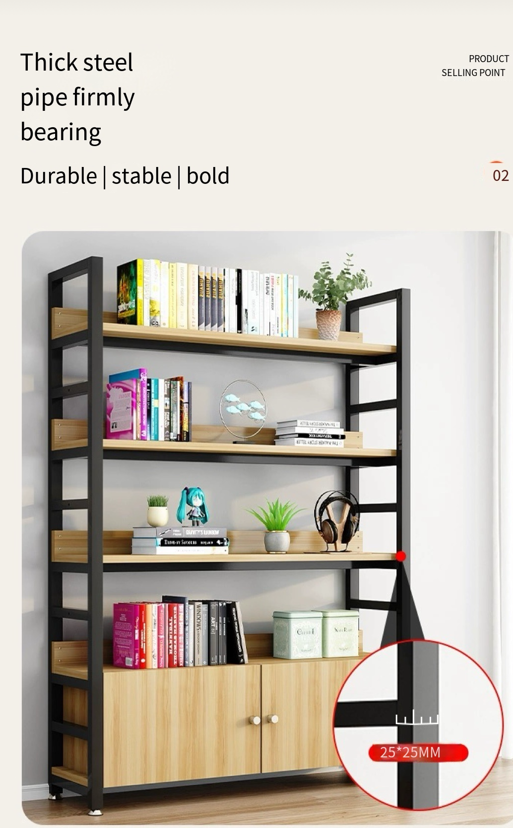 Mximize your Space with our Living Room Bookcase.