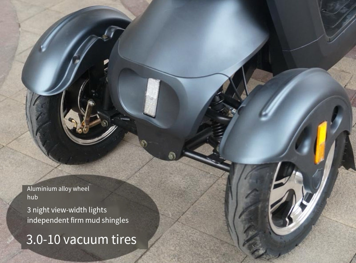 4-Wheel Low-Speed Mobility Scooter with 60v/72v Lithium Battery and a maximum power of 500w