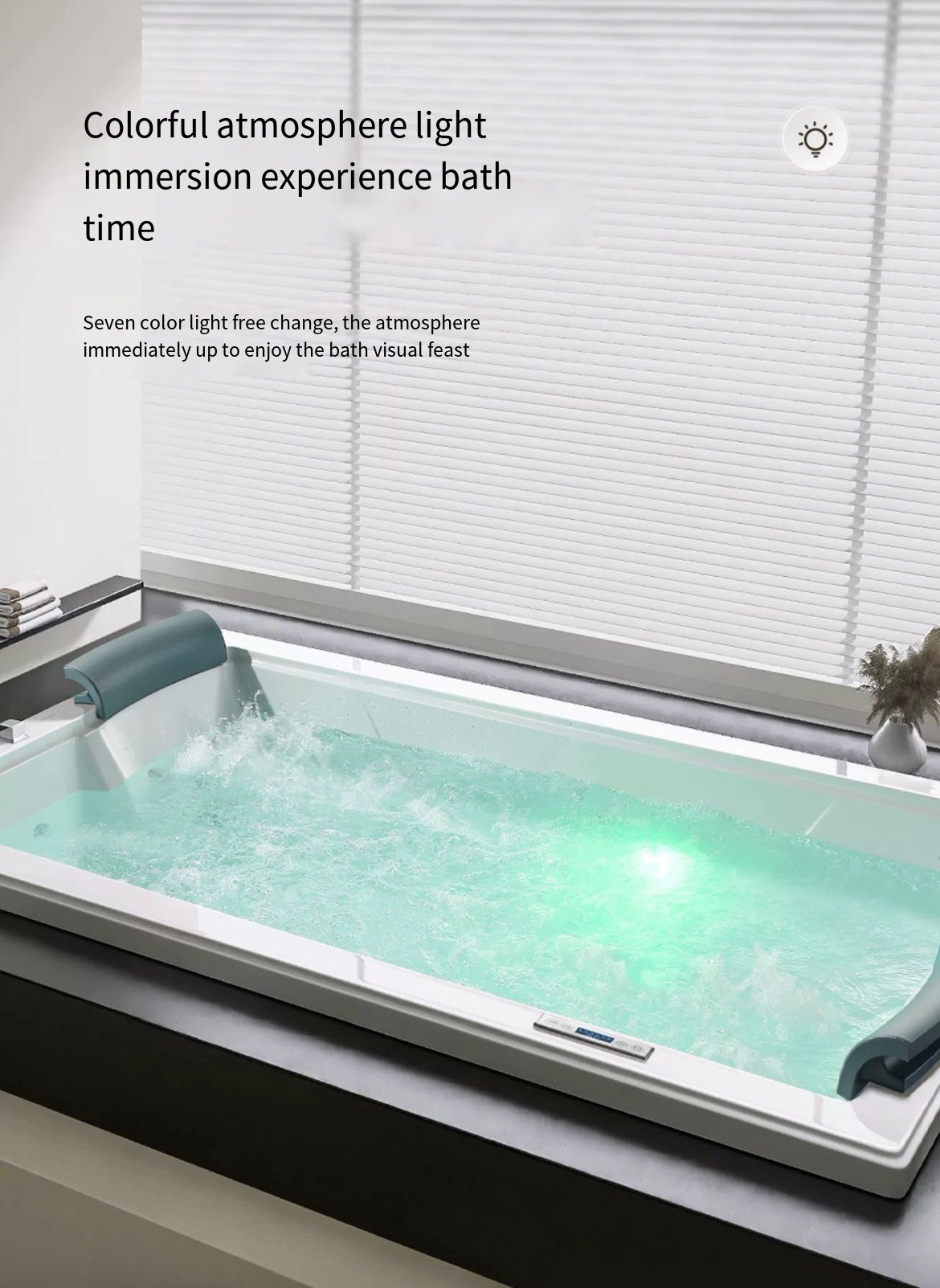 Smart Living, Luxury Bathing: 2.4m Double Villa Bathtub with Constant Temperature Heating