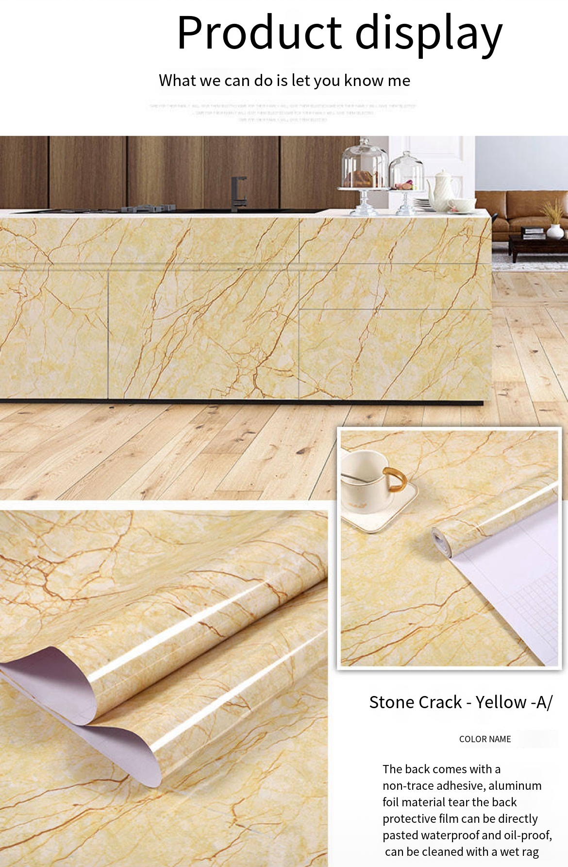 Transform Your Kitchen with Oil-Proof & Waterproof Marble Sticker – Stylish, Resilient, and Hassle-Free