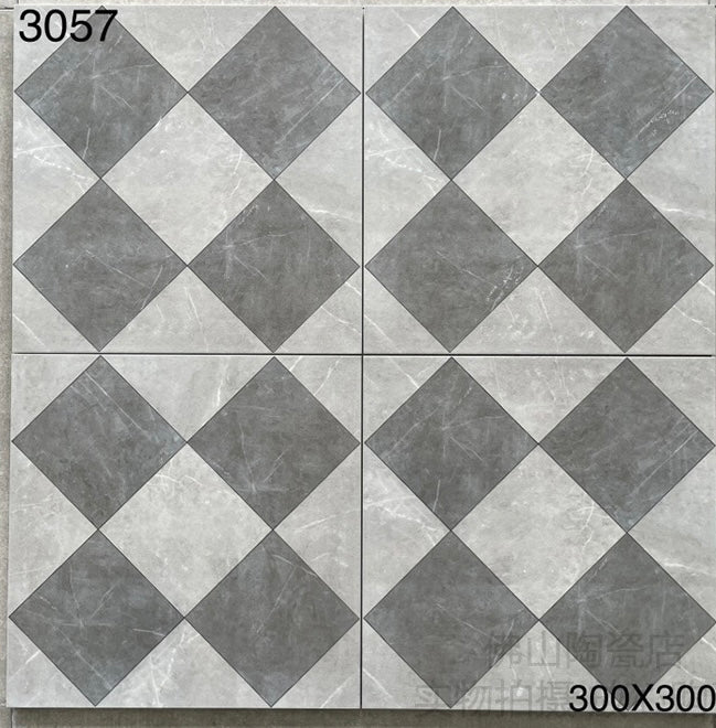 Durable and Non-Slip 300x300 Ceramic Floor Tiles: Perfect for Bathrooms, Balconies, and Antique Aesthetics