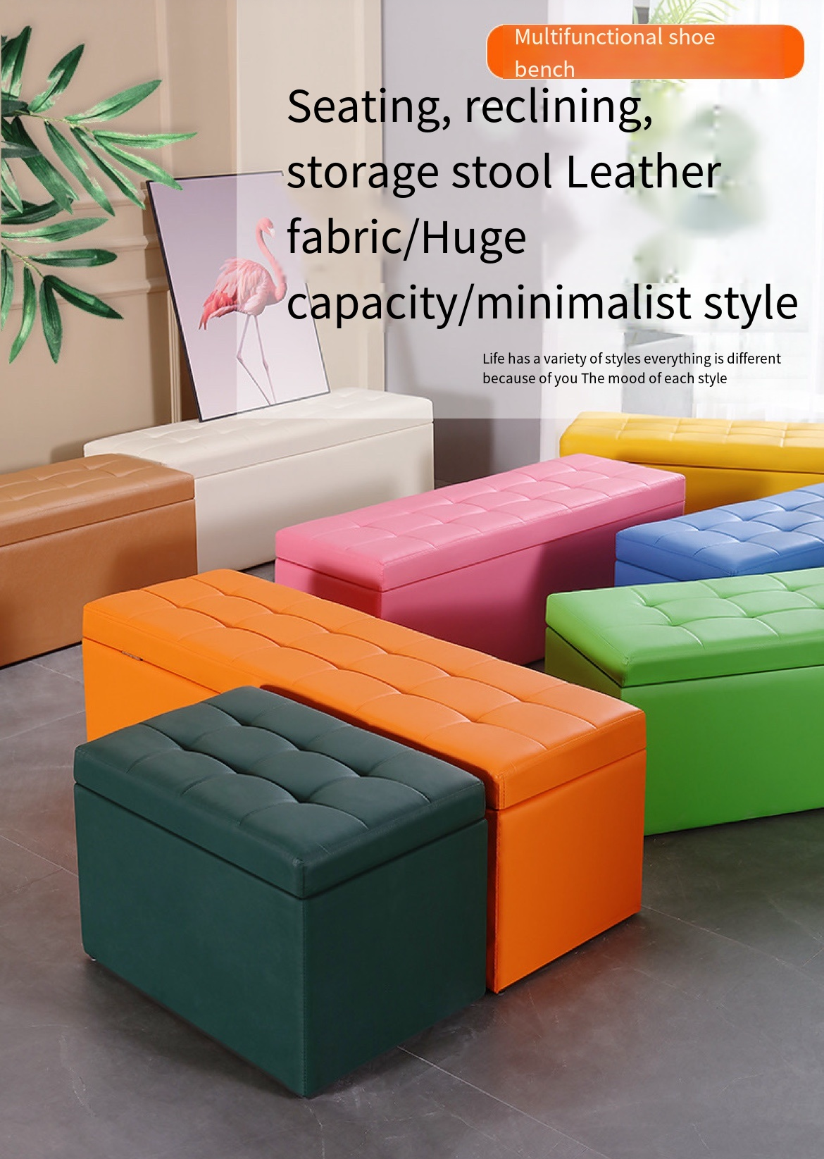 Leather Perfection Stylish Sofa Stools for Your Living Space.150*30*35cm