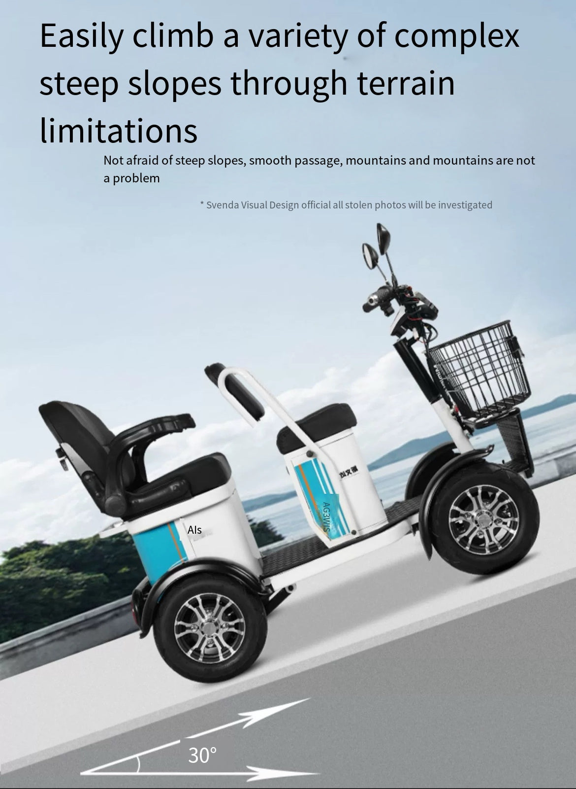 Versatile Electric Mobility Vehicle with Shed and a maximum power of 500w and 60v battery: Ideal for Small Elderly Scooter, Minibus, and Home Transportation for Children.