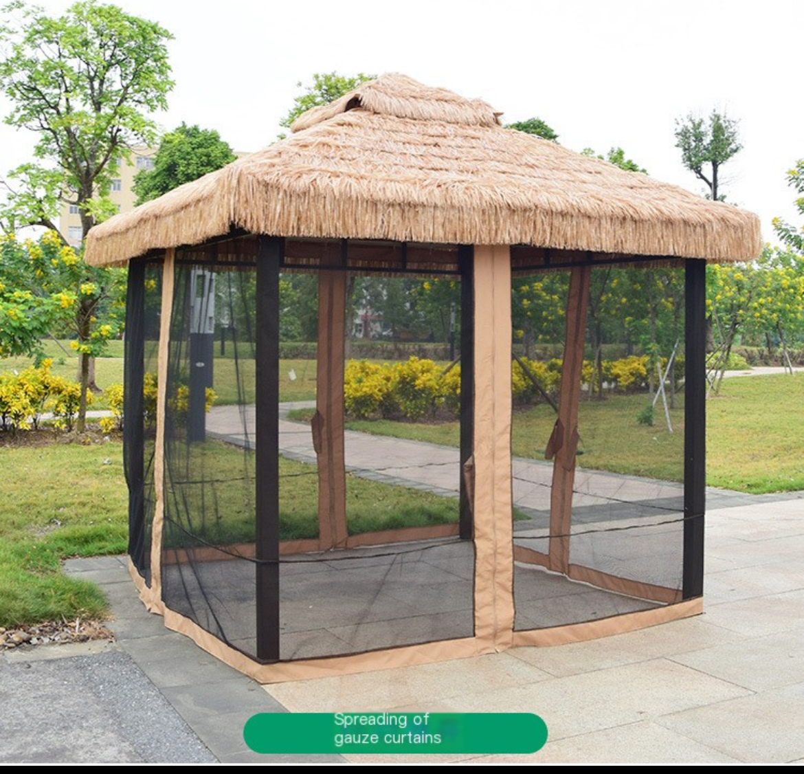 Sheltered by Beauty: Eco-Friendly Straw Awning Rain Shed