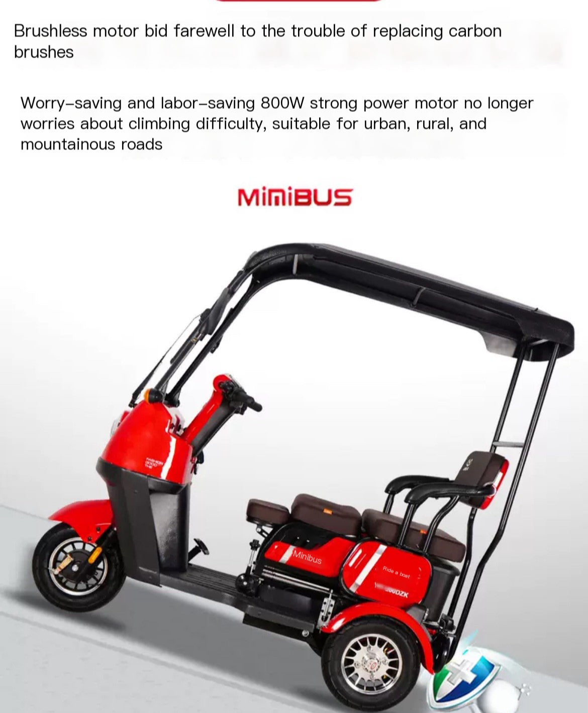 PowerRide H40: Versatile Electric Tricycle with 48V/60V, 500W Motor, and 15km/h Max Speed - Enjoy 45km Pure Electric Range!