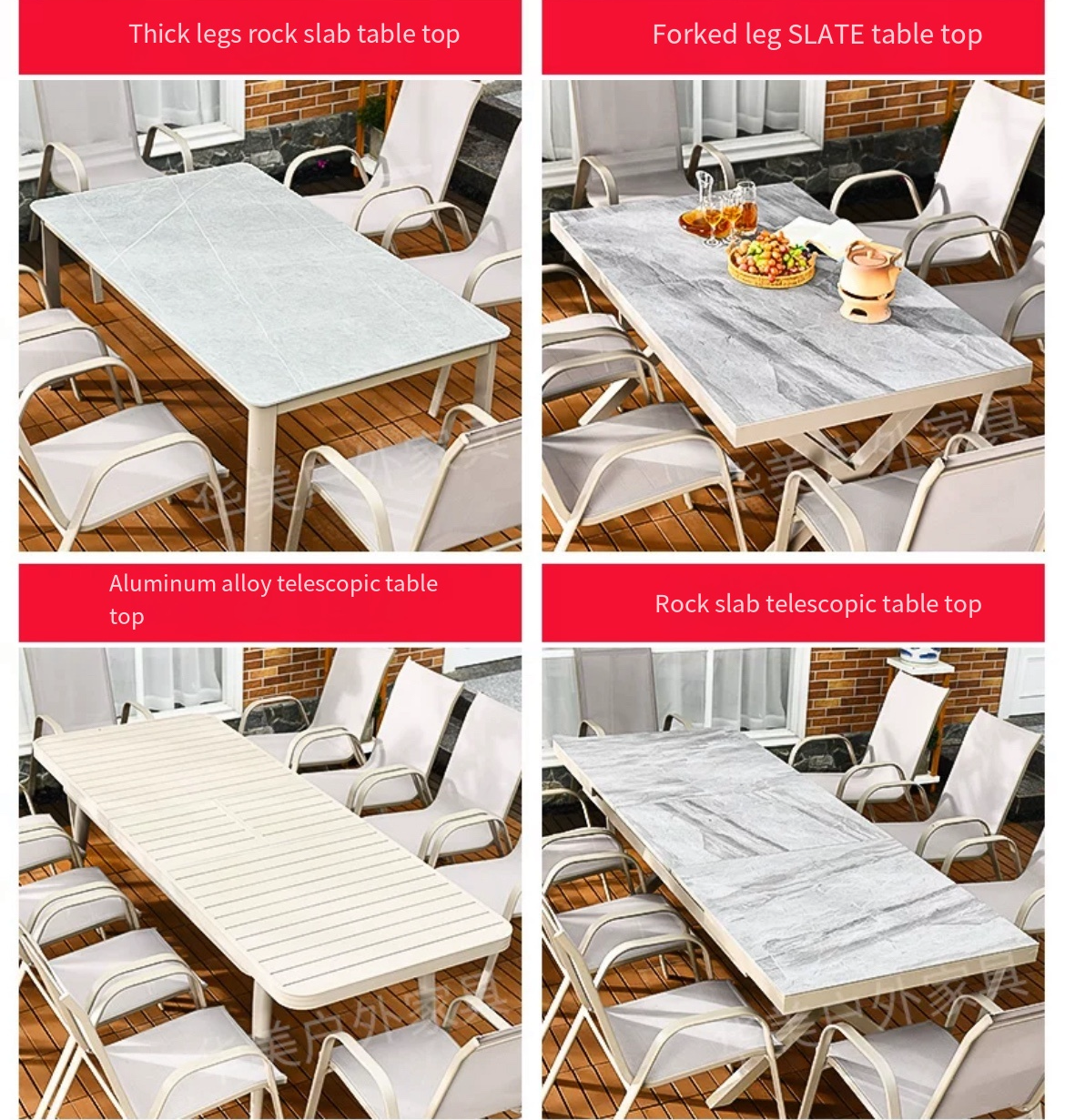 Outdoor Dining Set: Courtyard Comfort, Waterproof Sun Protection, and Simple Elegance for Your Garden, Terrace, or Balcony