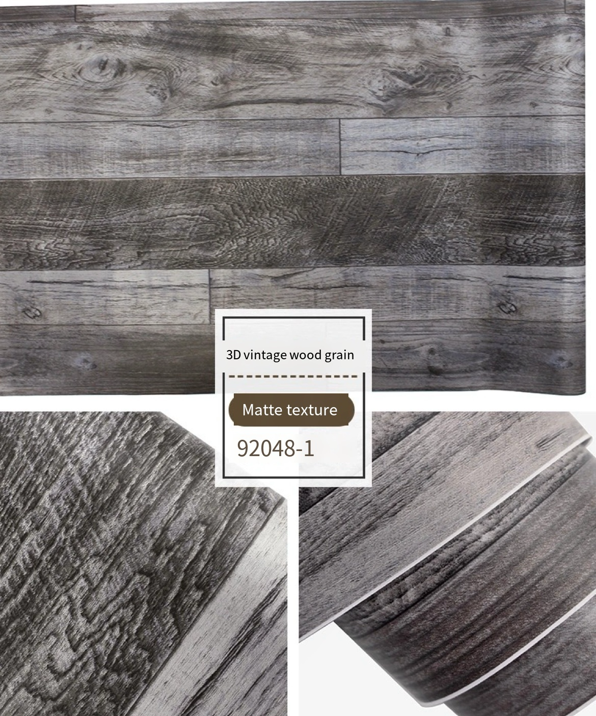 Vintage Industrial Elegance: Retro 3D Self-Adhesive Wood Grain Wallpaper