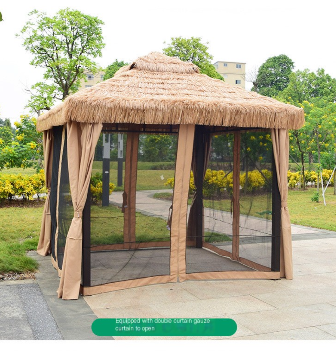 Sheltered by Beauty: Eco-Friendly Straw Awning Rain Shed