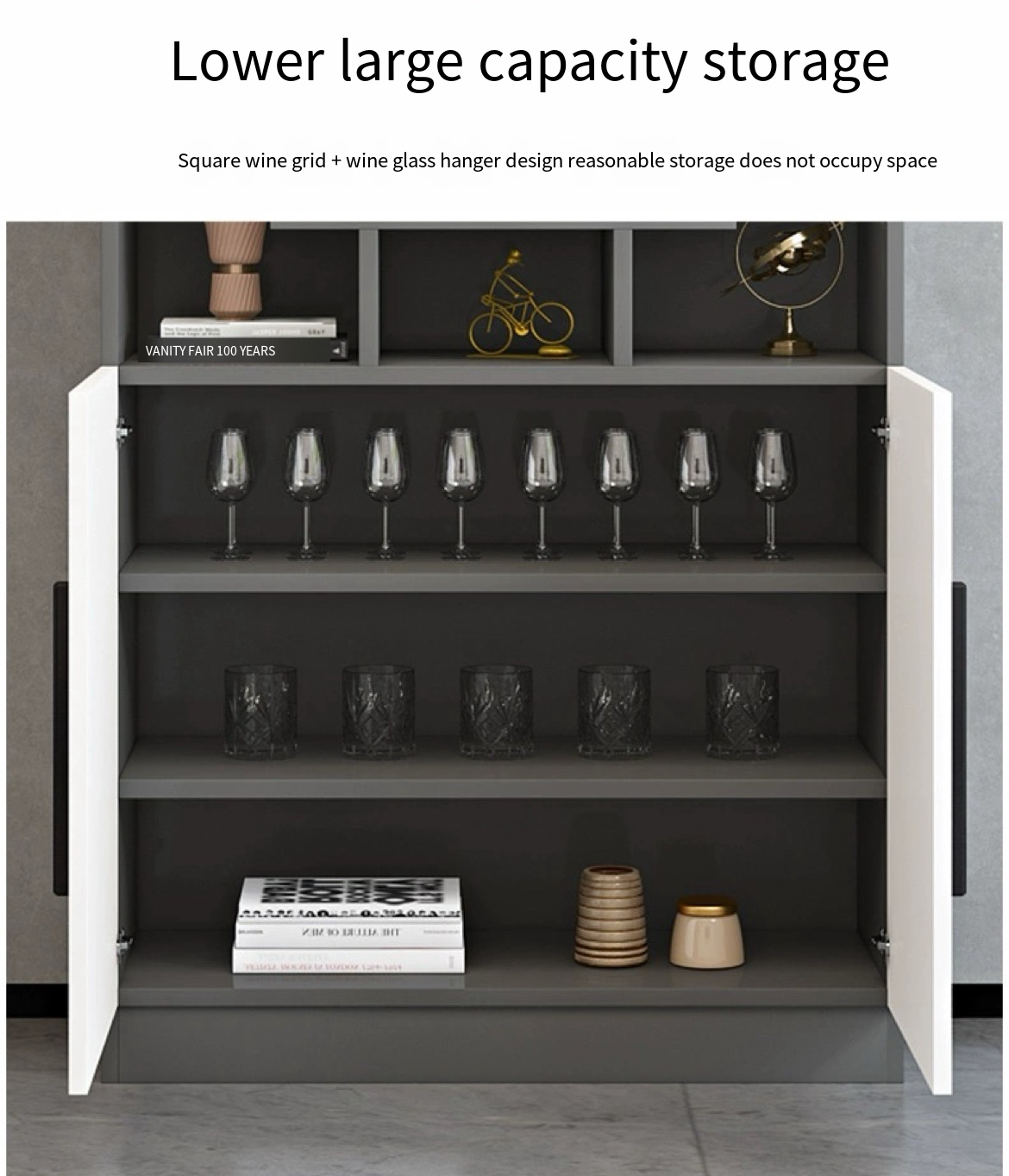 Elevate Your Space with Elegance: Modern Minimalist Wine & Storage Cabinet