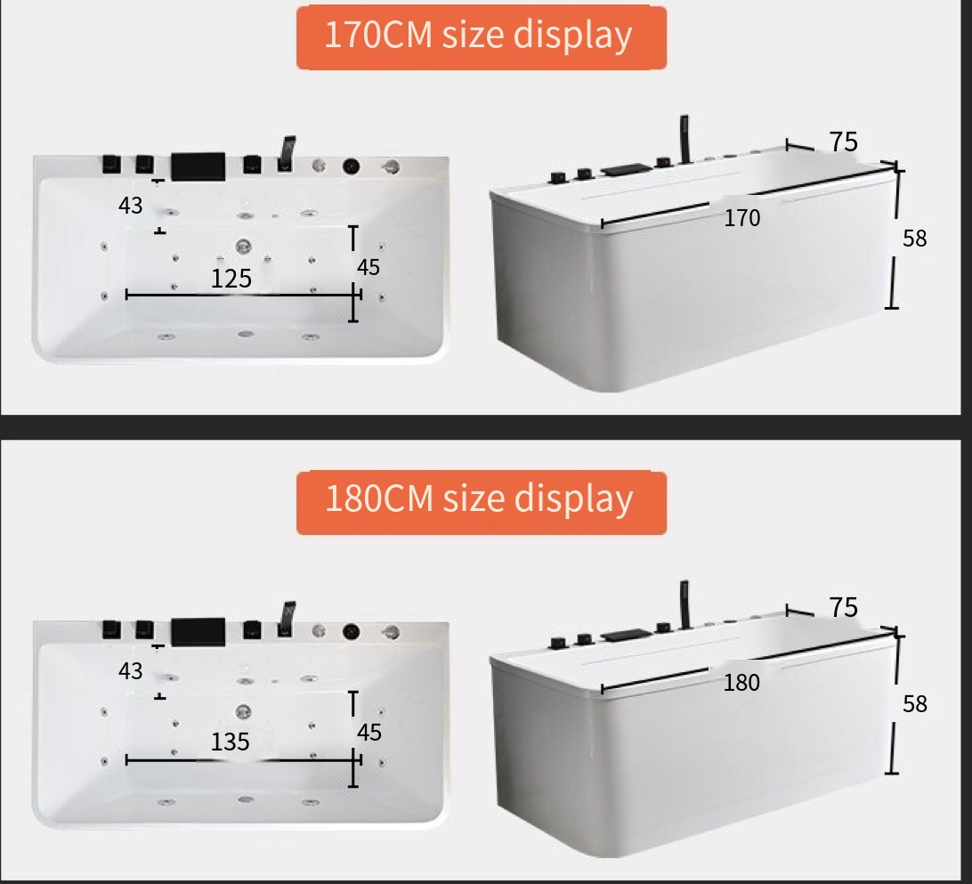 Transform Your Space with our Thermostatic Freestanding Acrylic Bathtub - Perfect for Small Apartments