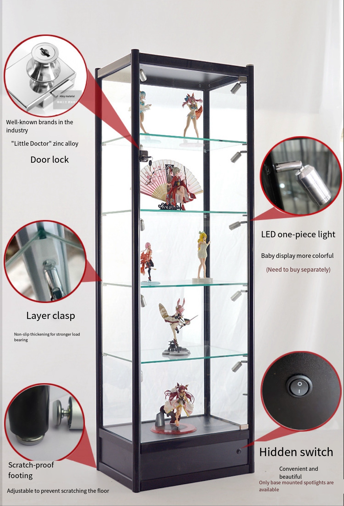 Showcase Your Treasures: Premium Transparent Glass Display Cabinet