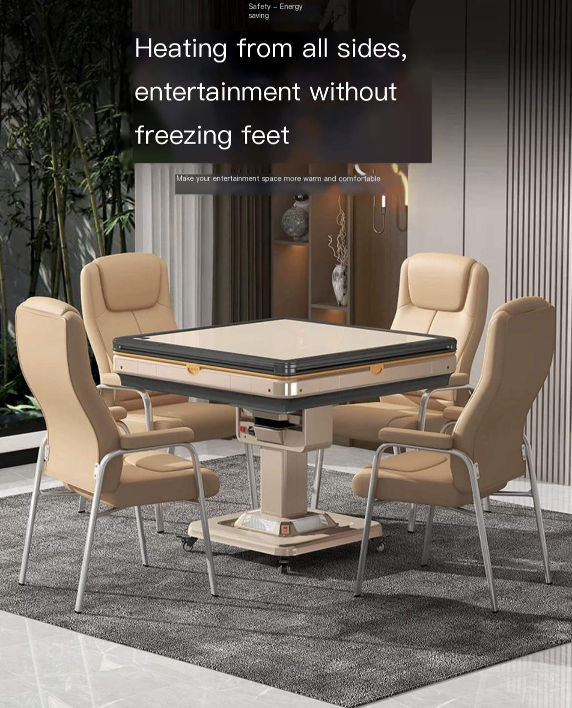 Mahjong Magic: Elevate Your Home Entertainment with Our Electric Heating Mahjong Machine and Subwoofer Dining Table