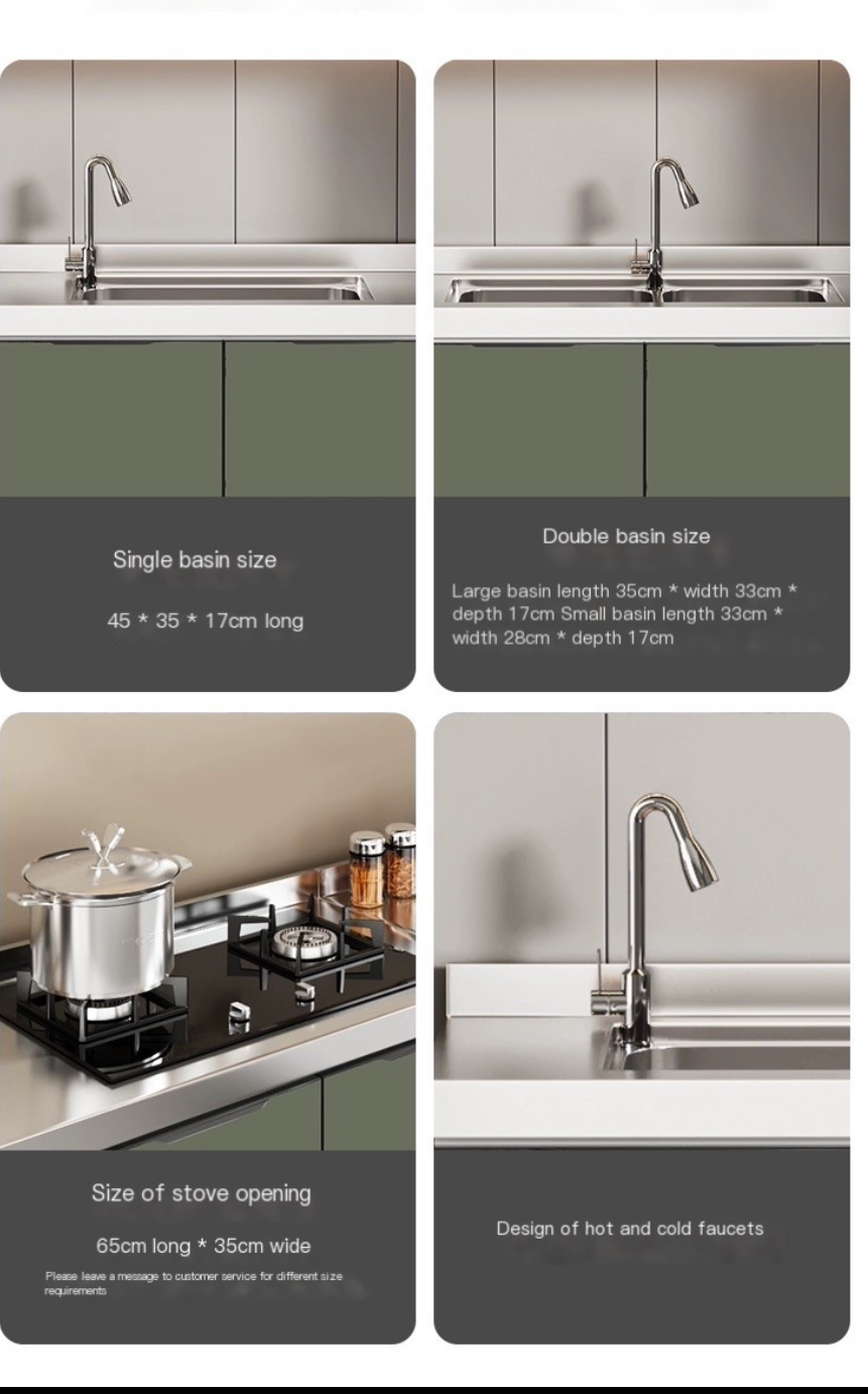 All-in-One Stainless Steel Kitchen Cabinet – Affordable, Stylish, and Customizable!"