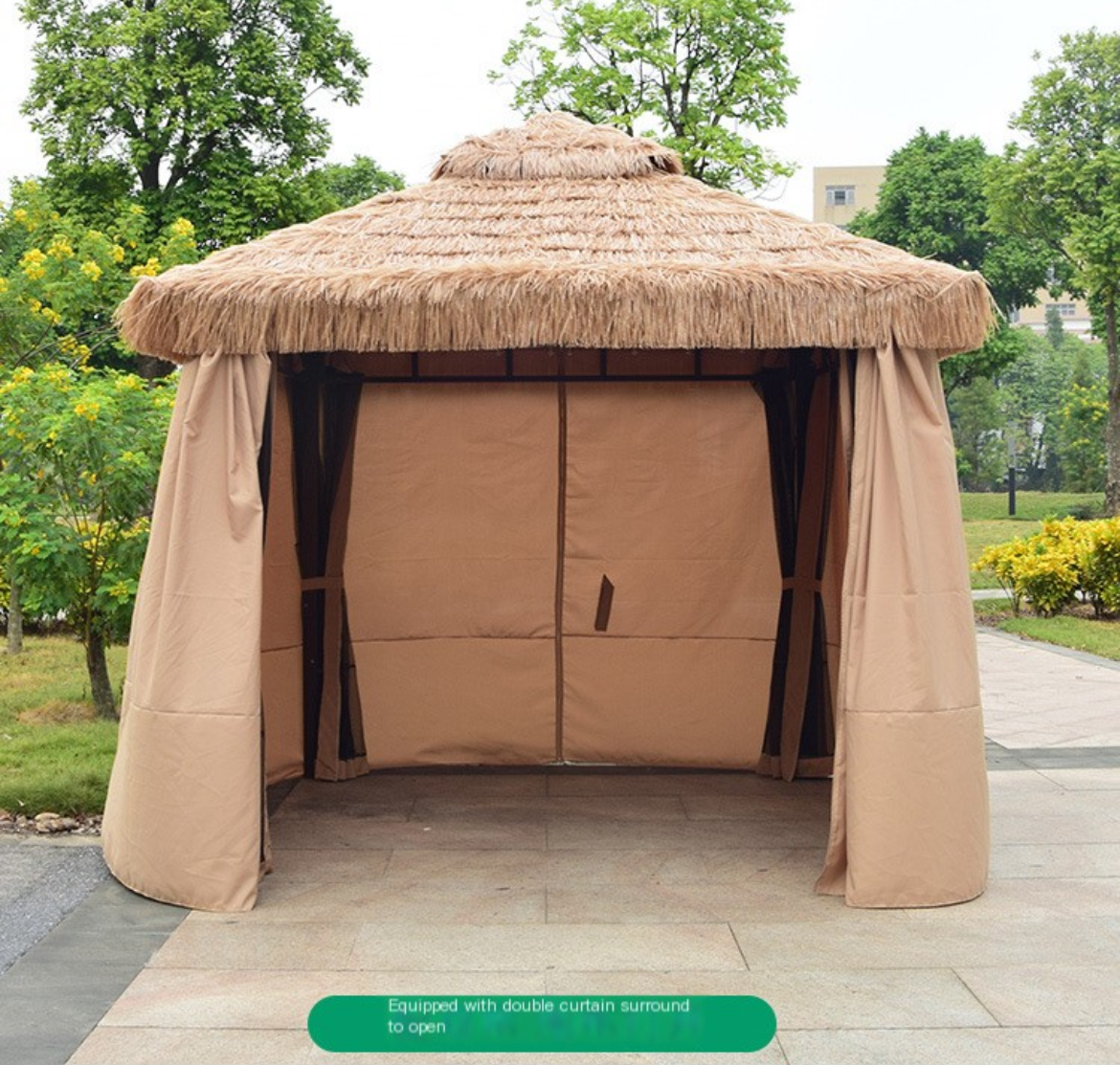 Sheltered by Beauty: Eco-Friendly Straw Awning Rain Shed