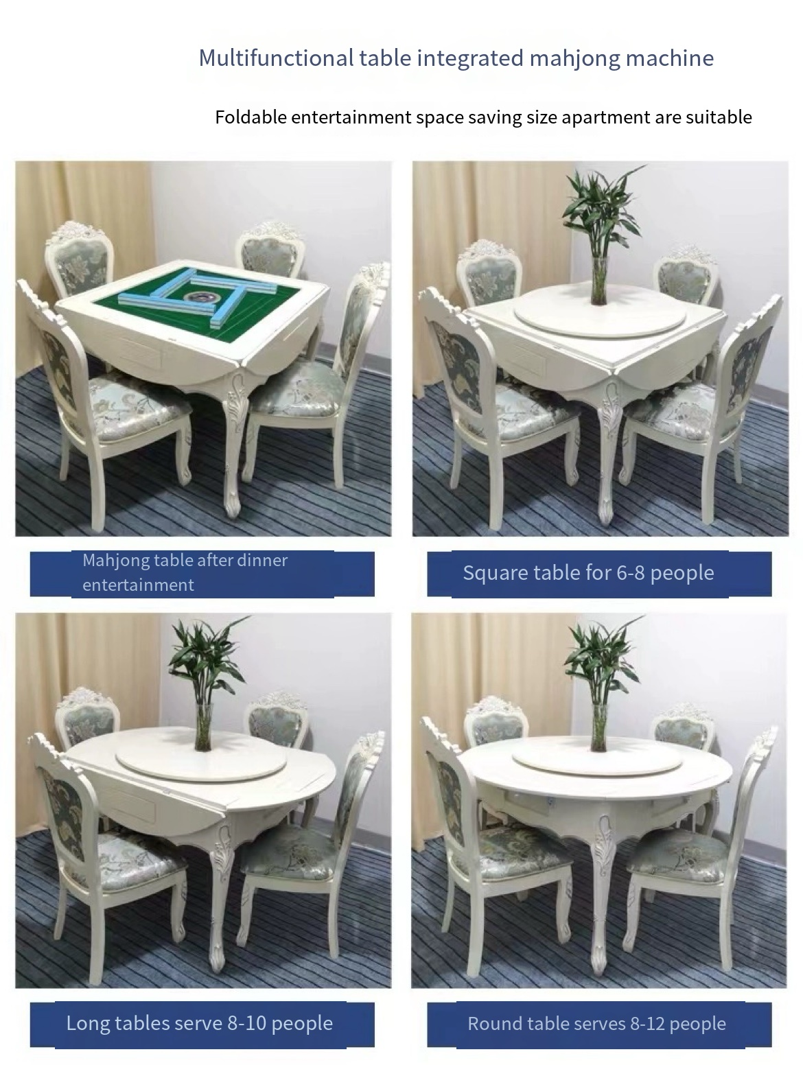 Experience Luxury and Convenience: The Ultimate Automatic Mahjong Dining Table - Dual-Purpose Elegance for Your Modern Home