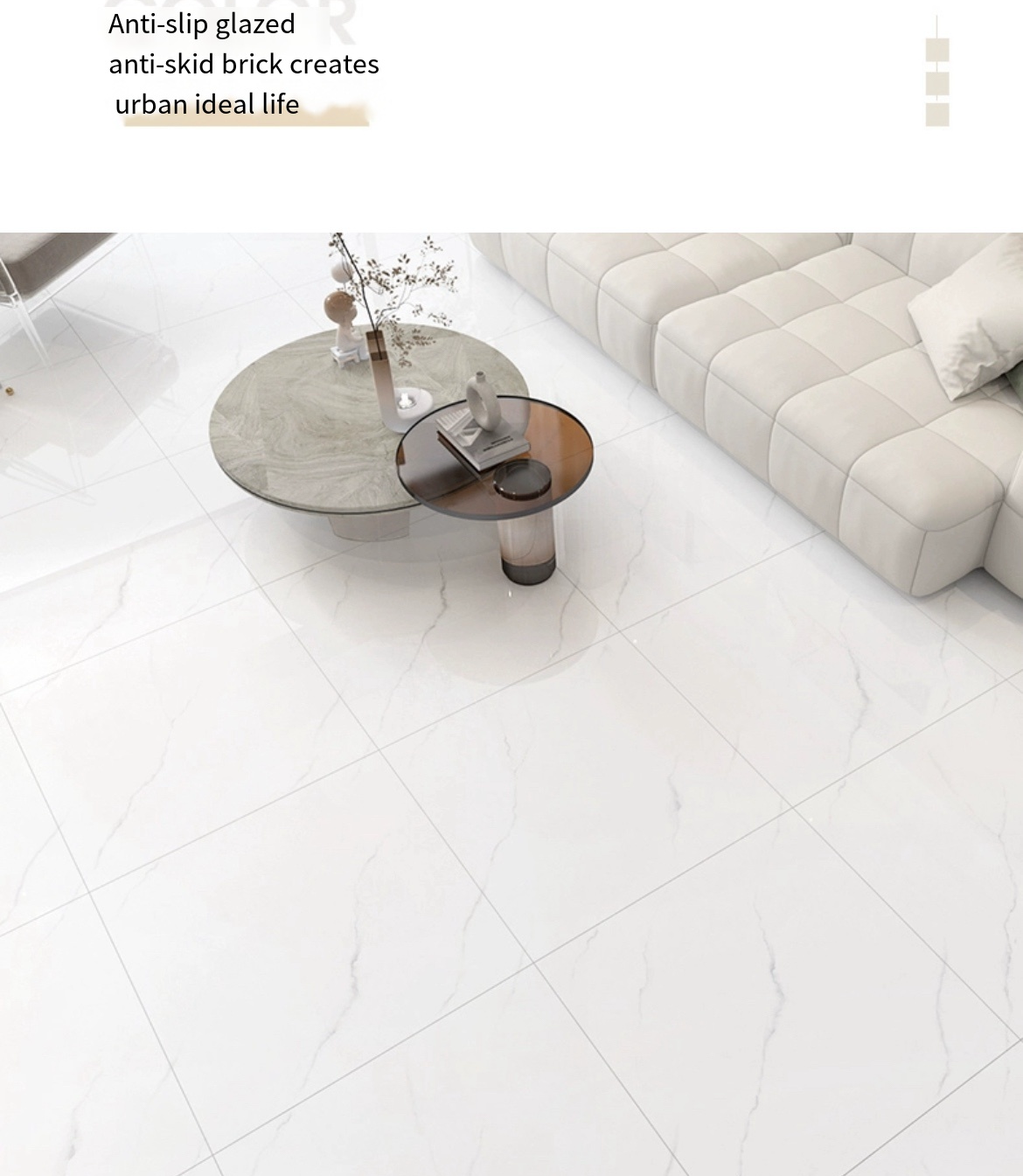 Experience Timeless Elegance with 800x800 Ceramic Marble Floor Tiles – The Epitome of Light Luxury