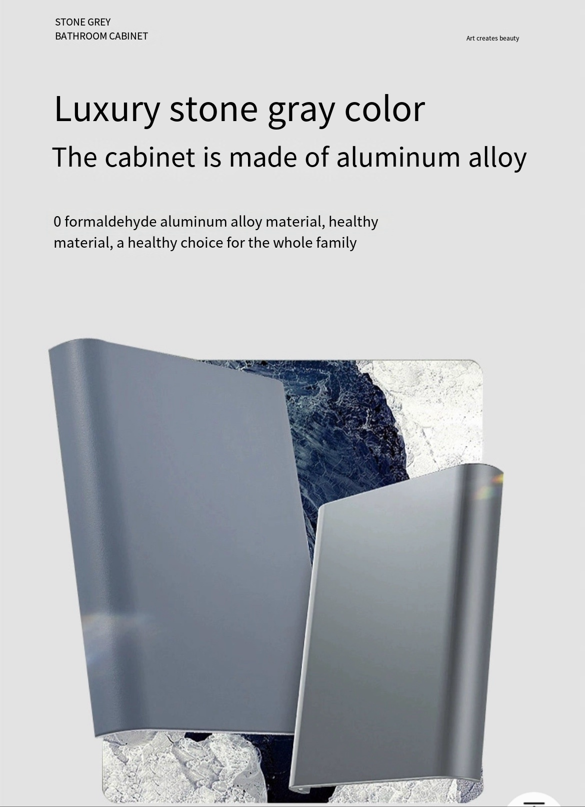 Space-Saving Aluminum Slate Bathroom Cabinet: Elevate Your Bathroom's Style