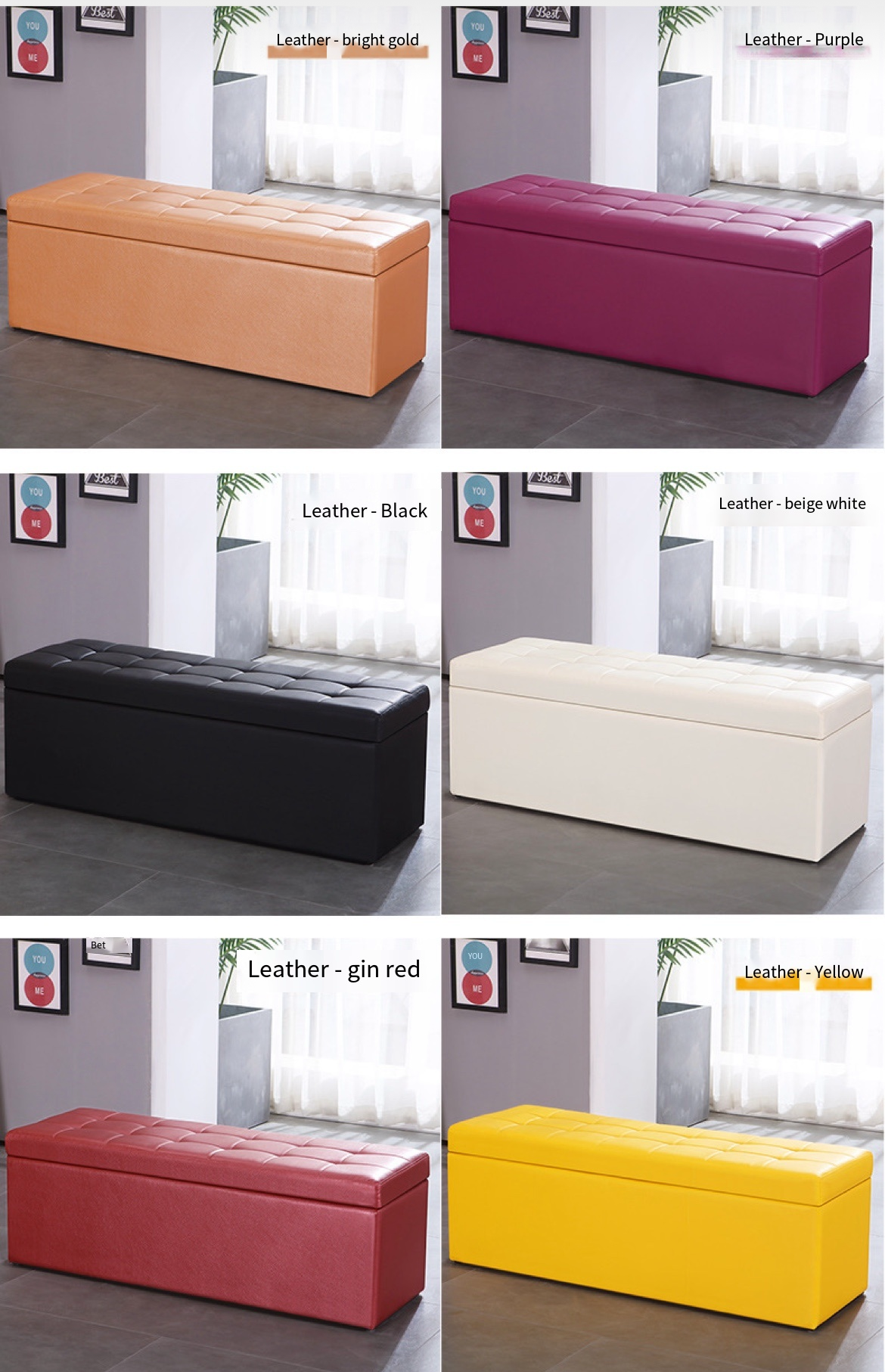 Leather Perfection Stylish Sofa Stools for Your Living Space.150*30*35cm