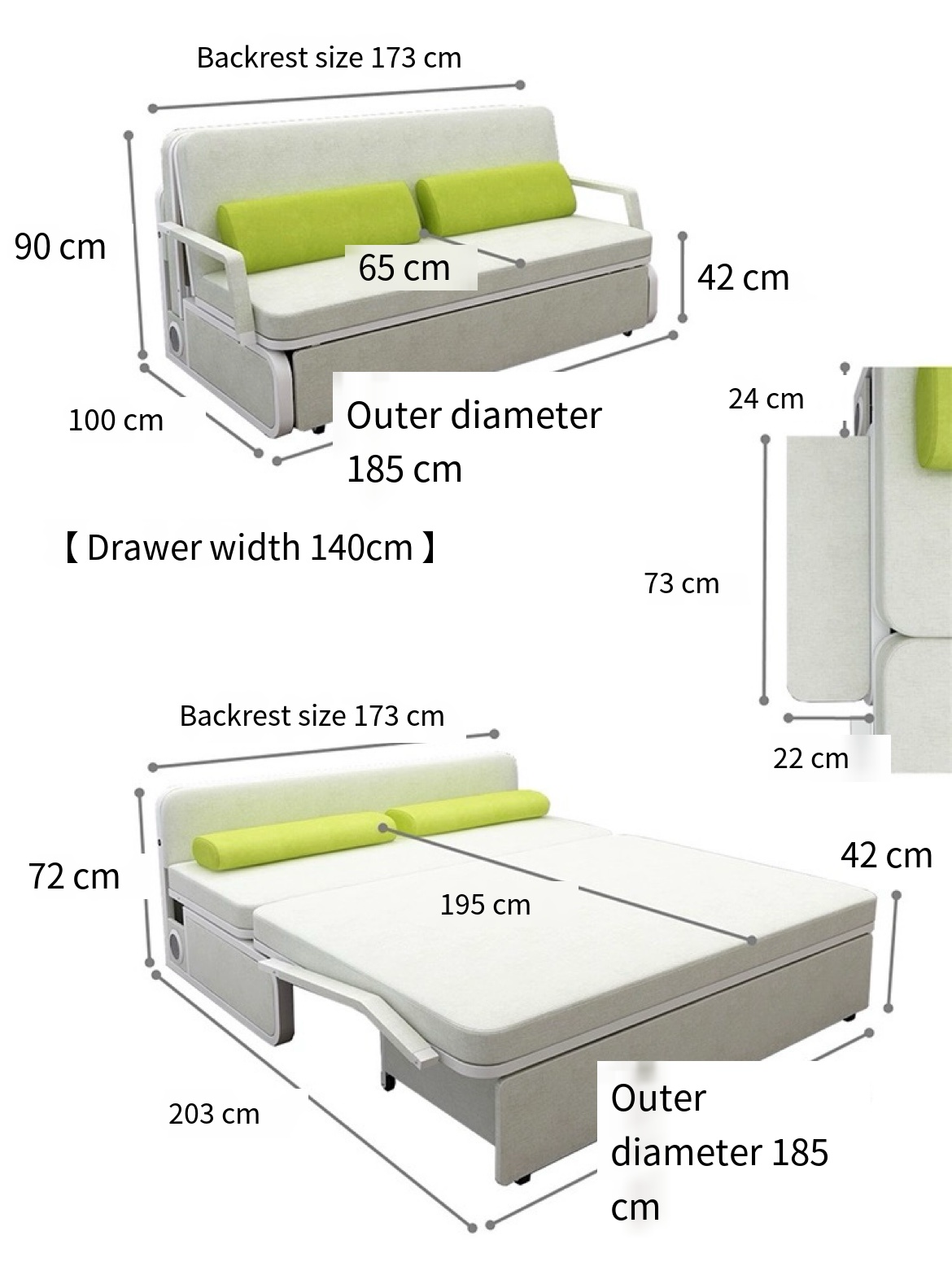 Experience Luxury Living with the Fully Automatic Folding Sofa Bed