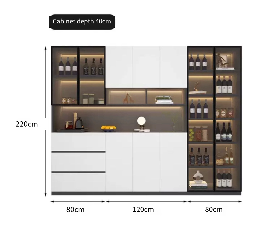 Modern Wall-Mounted Sideboard: Your Stylish Solution for Dining and Living Room Storage, Kitchen Cupboard, and Wine Cabinet All in One