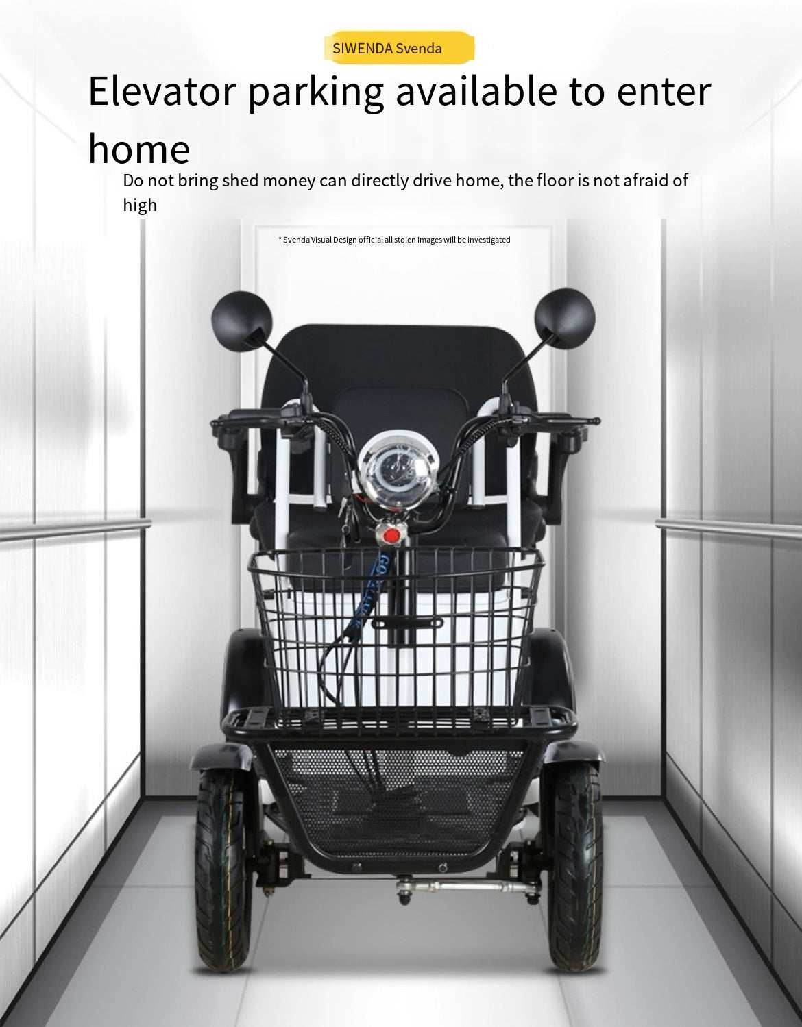 Versatile Electric Mobility Vehicle with Shed and a maximum power of 500w and 60v battery: Ideal for Small Elderly Scooter, Minibus, and Home Transportation for Children.