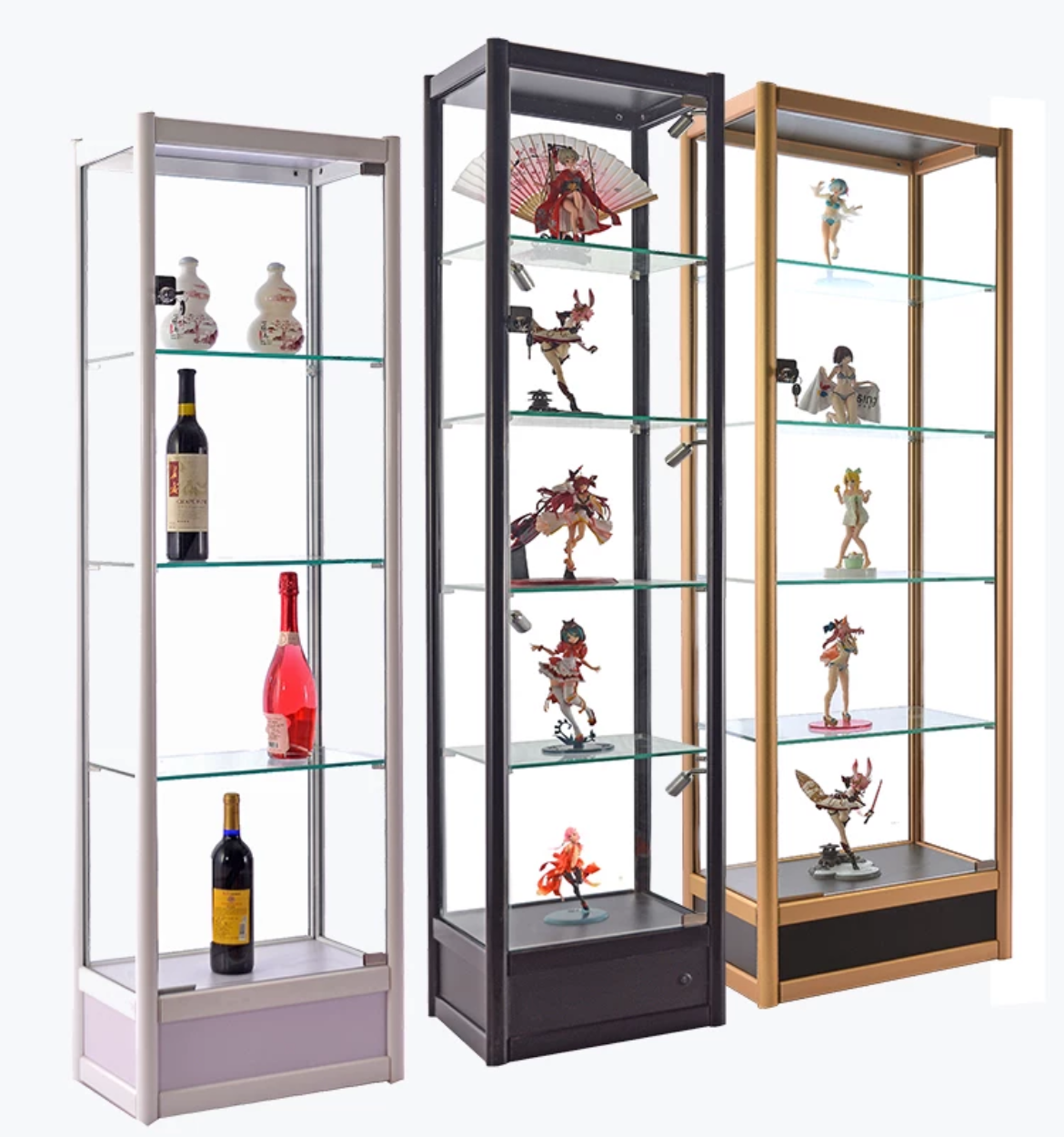 Showcase Your Treasures: Premium Transparent Glass Display Cabinet