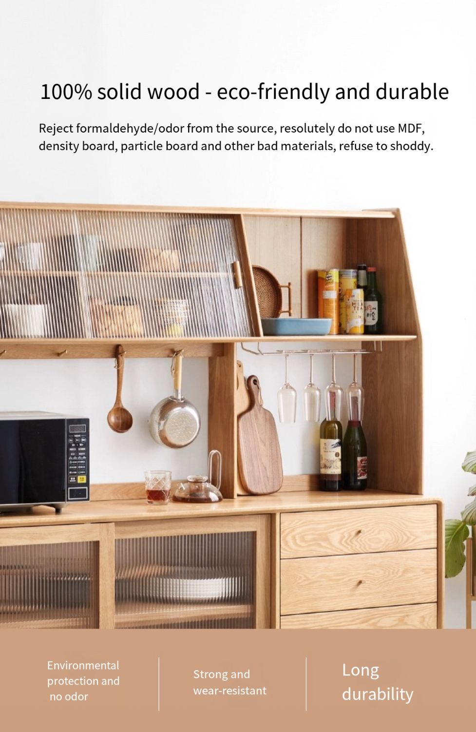 Experience Modern Living with the Nordic Oak Tea Cabinet: Your Storage Solution