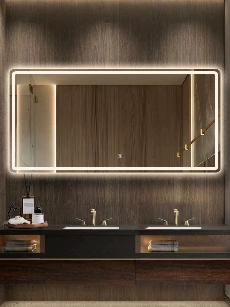 Upgrade Your Bathroom with Elegance and Technology: LED Smart Mirror - Anti-Fog & Touch Screen Convenience